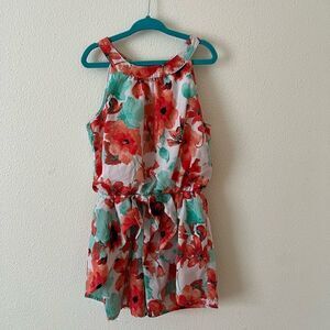 [My Michelle] Girls Sleeveless Floral Romper Size S
